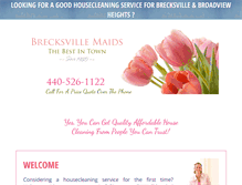 Tablet Screenshot of brecksvillemaids.com